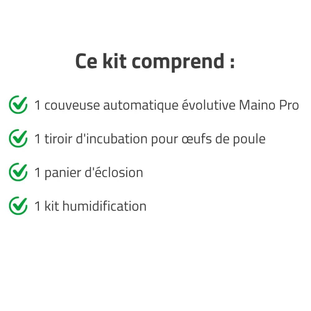 Couveuse + 1 Tiroir de caille à poule + 1 Panier d'éclosion + 1 Kit humidification MAINO - Image 2