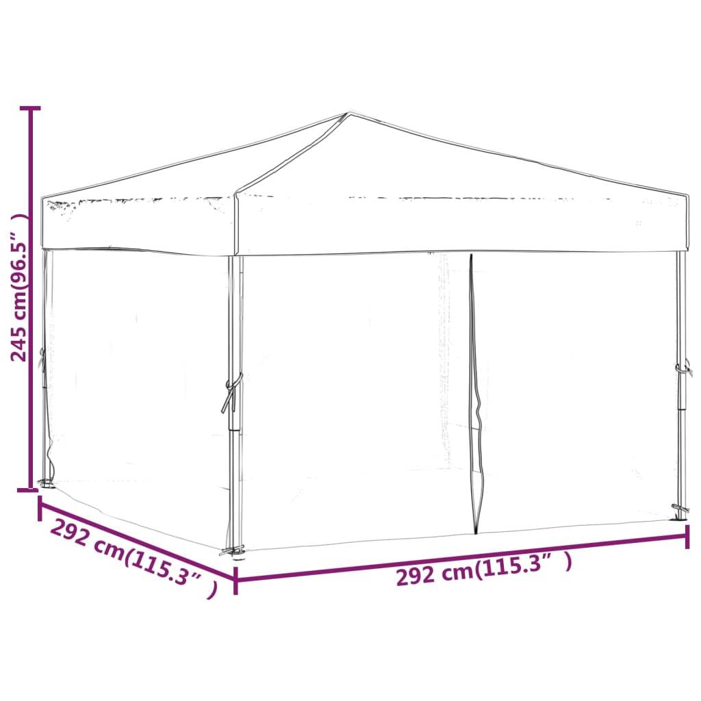 ComfortXL - Tente de Fête Pliante Acier avec Murs Protection Solaire pour Mariage Jardin Blanc 3x3 m – ComfortXL Outdoor Living - Image 9