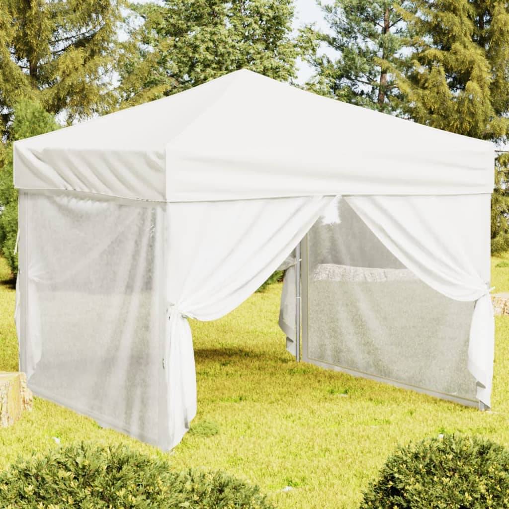 ComfortXL - Tente de Fête Pliante Acier avec Murs Protection Solaire pour Mariage Jardin Blanc 3x3 m – ComfortXL Outdoor Living - Image 1