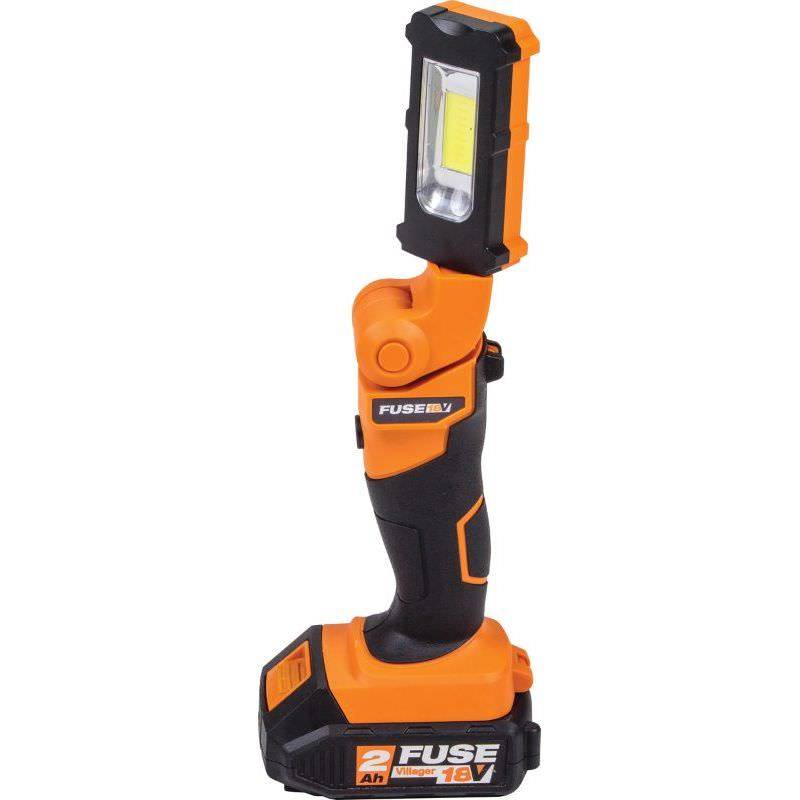 Lampe d'inspection électrique sans fil 18V pliante et tournante 180° avec batterie et chargeur Fuse VLN 9120. - Image 2