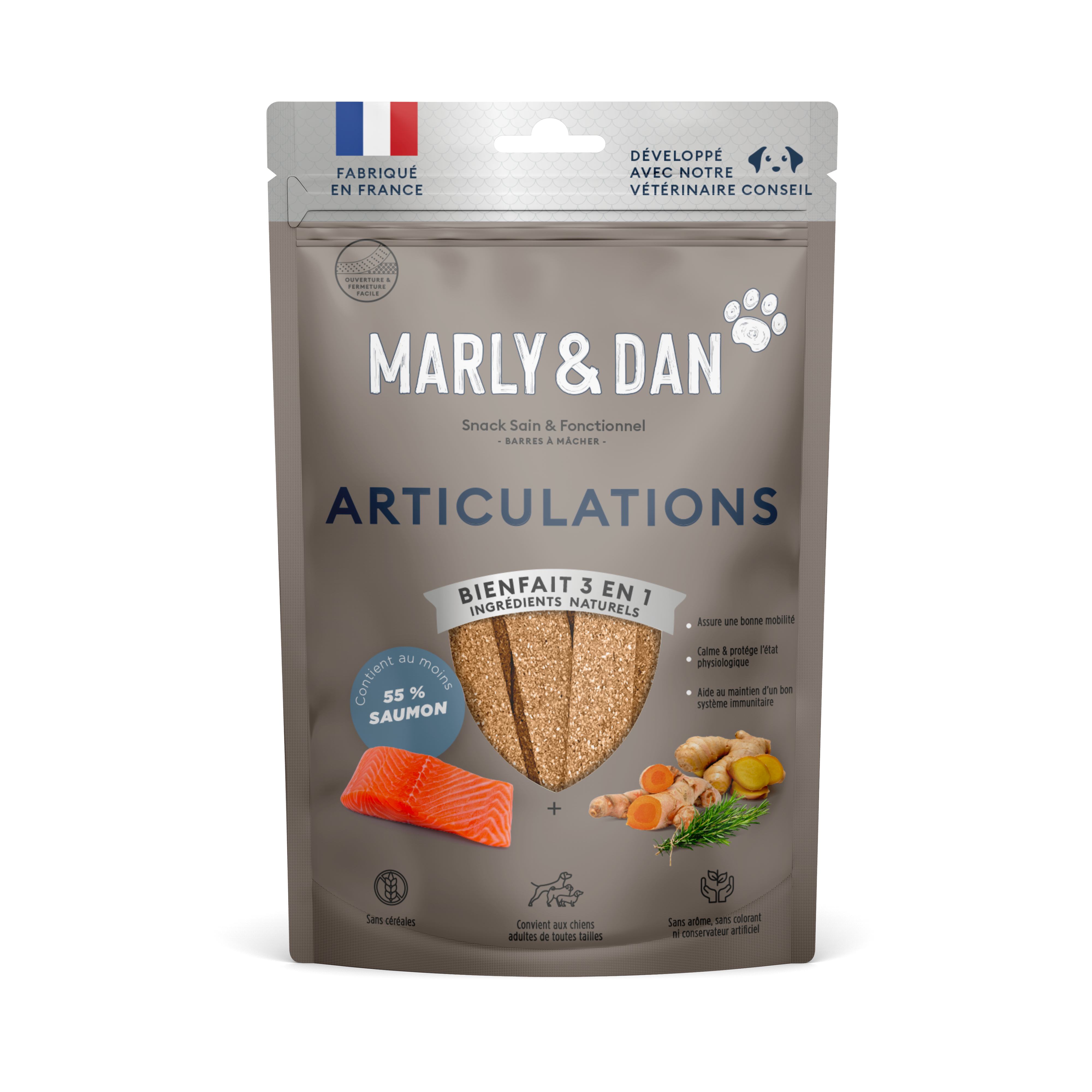 Marly & Dan - Barres à mâcher Sans Céréales "Articulation" pour Chien - Imagen 1