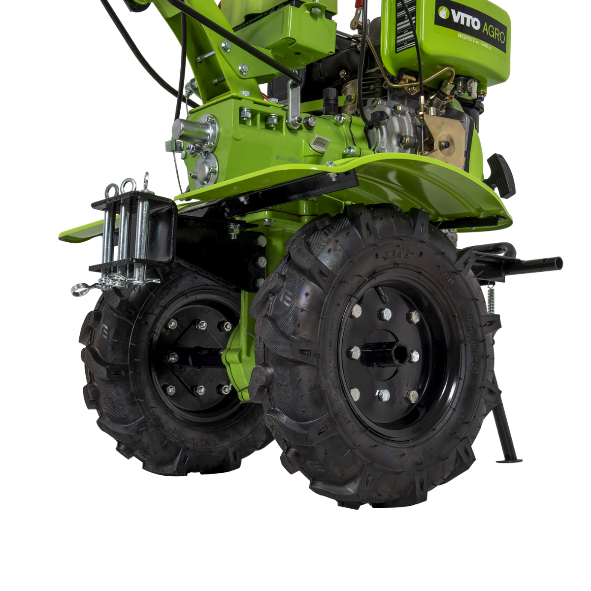 Motobineuse Diesel Moteur 4T 7 CV 246 cm3 Motoculteur avec fraises et butteur Démarrage électrique VITO - Imagen 9