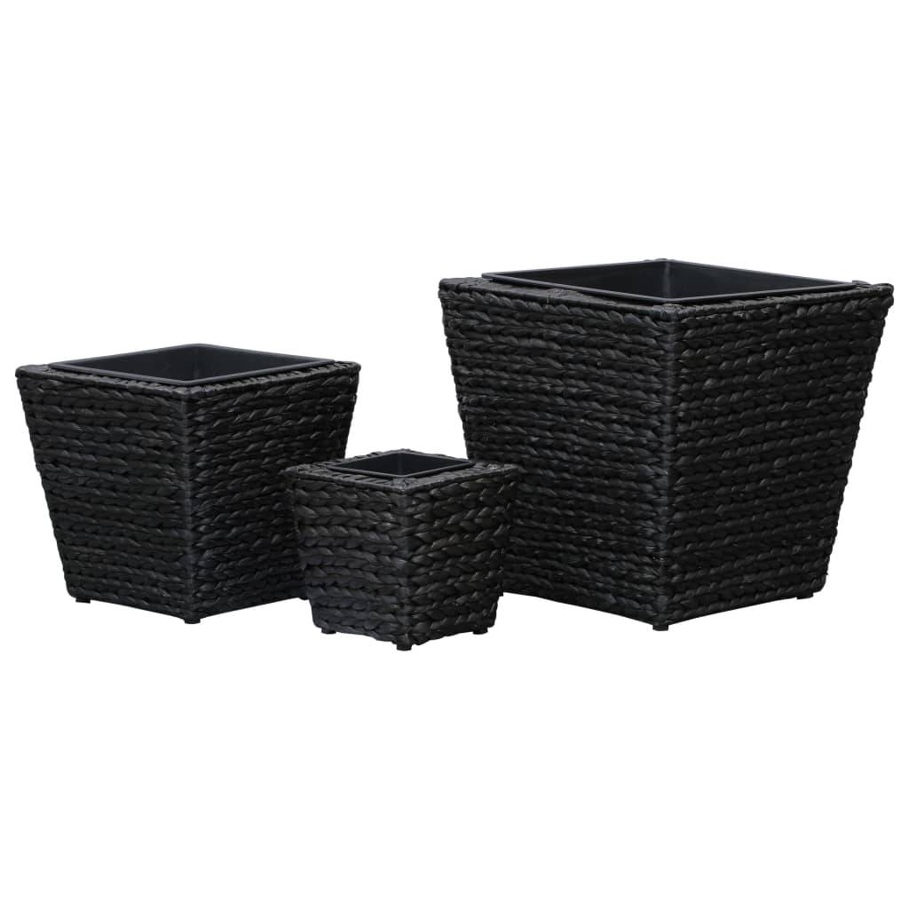 Jardinière | Lits surélevés 3 pcs Jacinthe d'eau Noir - Image 4