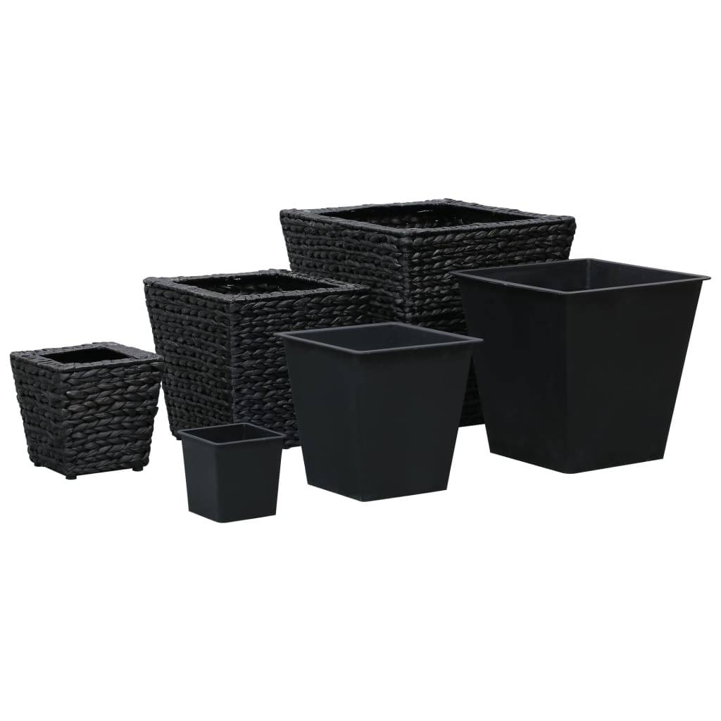 Jardinière | Lits surélevés 3 pcs Jacinthe d'eau Noir - Image 1