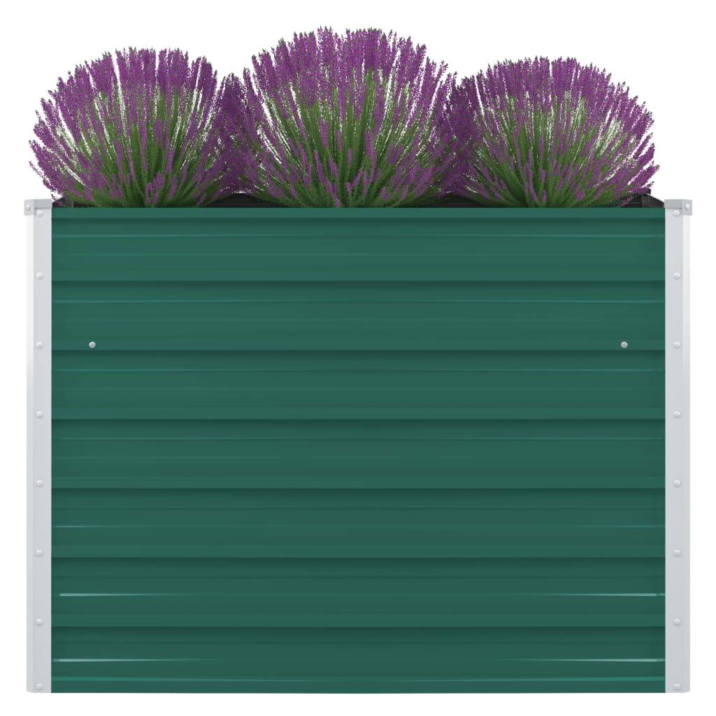 ComfortXL - Carré potager surélevé 100cm acier galvanisé sans fond Vert 77cm haut – ComfortXL Outdoor Living - Image 1