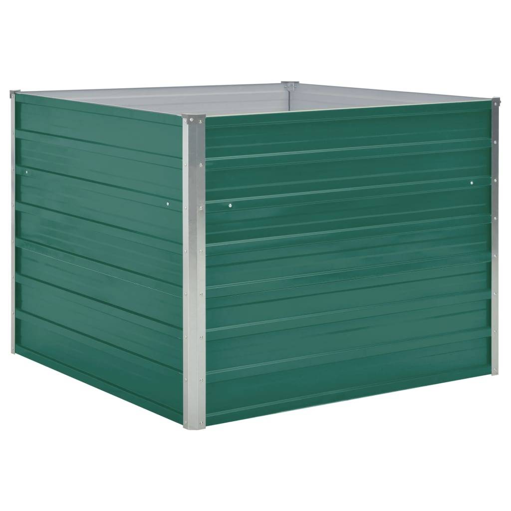 ComfortXL - Carré potager surélevé 100cm acier galvanisé sans fond Vert 77cm haut – ComfortXL Outdoor Living - Image 2