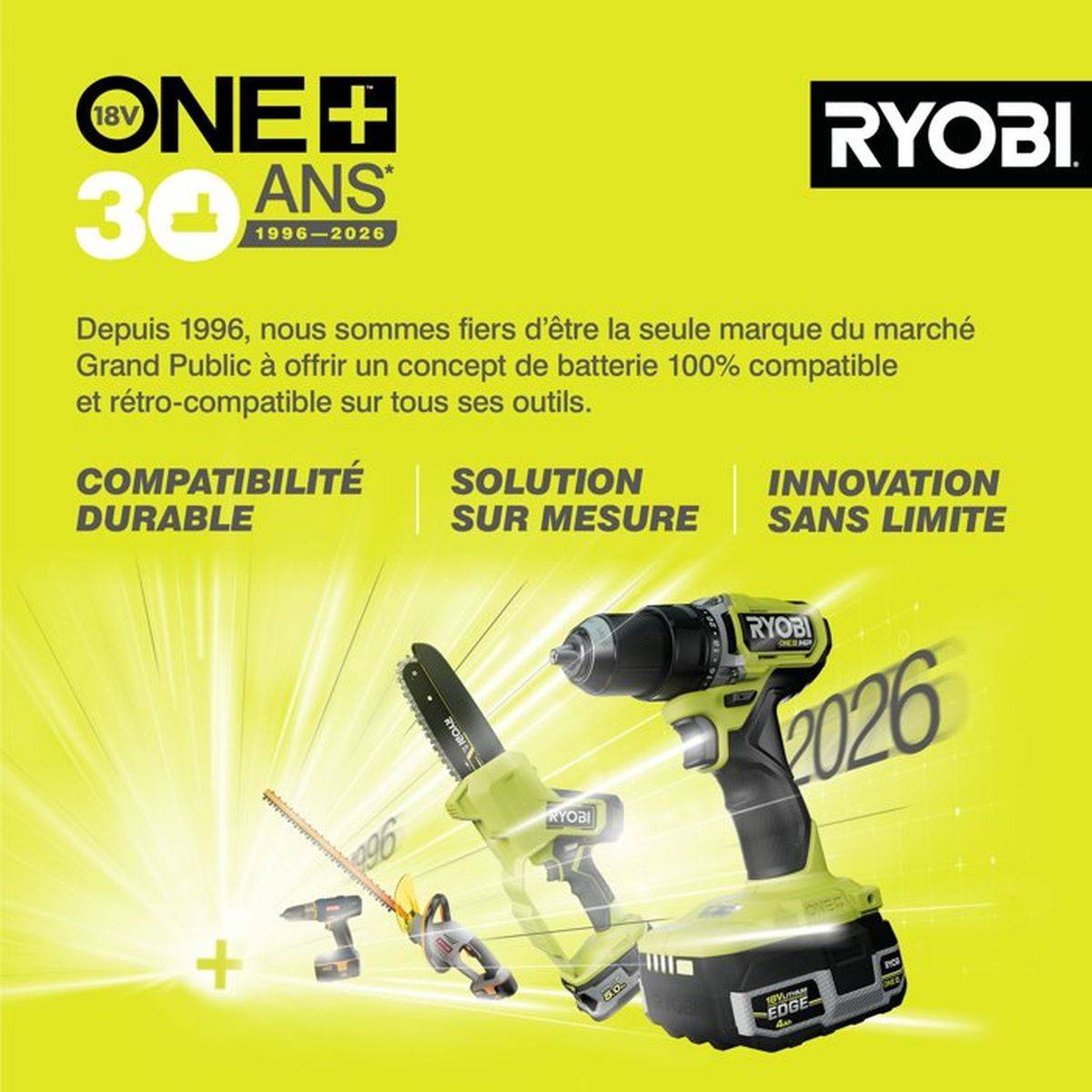 Ryobi - Chargeur rapide RYOBI 18V One+ - 8.0Ah - RC18180 - Image 3