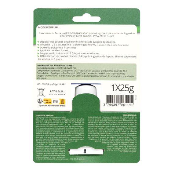 Terra Nostra - Tube-appât anti-cafards 25 g - Imagen 2