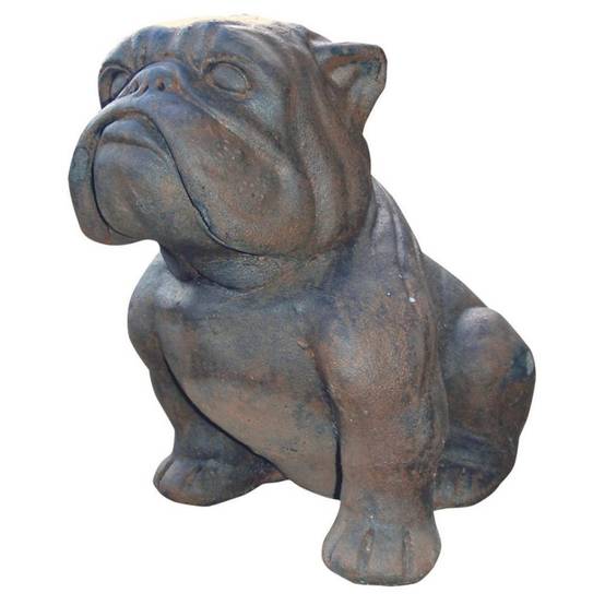 Jardinex - Statue jardin Bulldog 45 cm - Gris anthracite 45 cm - Jardinex - Image 1