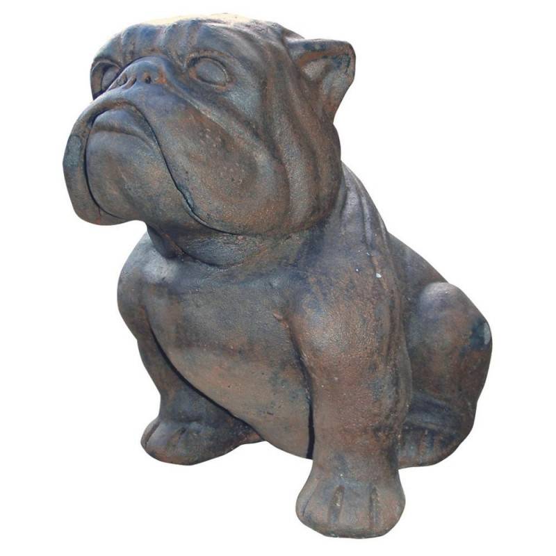 Jardinex - Statue jardin Bulldog 45 cm - Gris anthracite 45 cm - Jardinex - Imagen 1