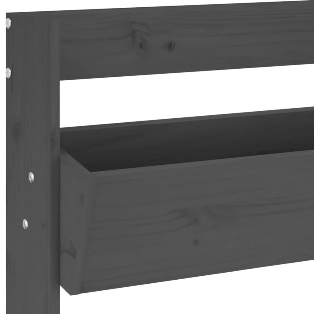 Maison Chic - Jardinière, Bac à fleurs, Pot de fleurs murale 3 niveaux 60x18,5x110 cm gris bois pin massif - Imagen 7