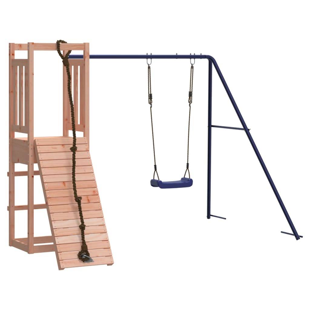 Helloshop26 - Aire de jeux d'extérieur balançoires toboggan portiques robuste jeux jardin 237 x 184 x 169 cm bois massif de douglas - Imagen 1