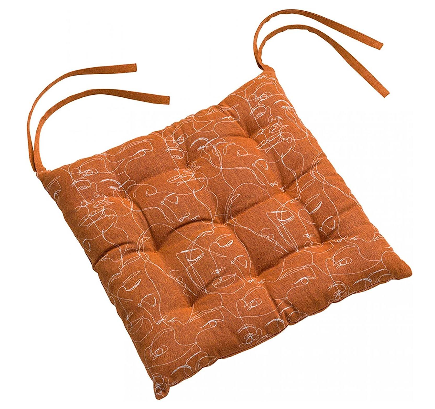 Galette de chaise matelassee Visage nymphea - Image 2