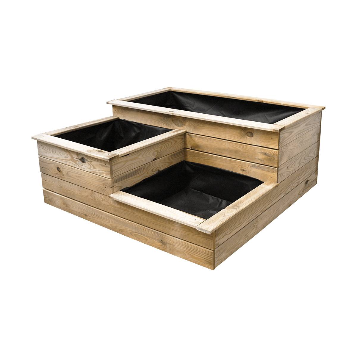 Carré Potager 3 bacs en bois - Cémonjardin - Imagen 1