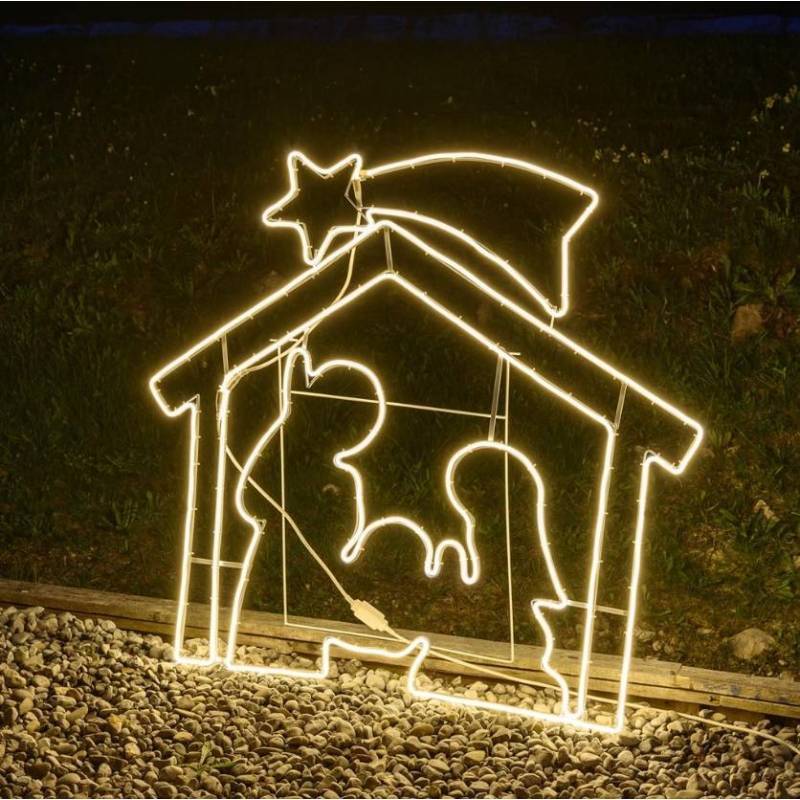Lotti - Crèche lumineuse 3D tube néon 1320 led blanc chaud extérieur professionnel Lotti - Imagen 6
