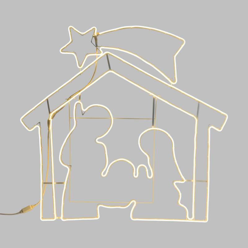 Lotti - Crèche lumineuse 3D tube néon 1320 led blanc chaud extérieur professionnel Lotti - Imagen 3