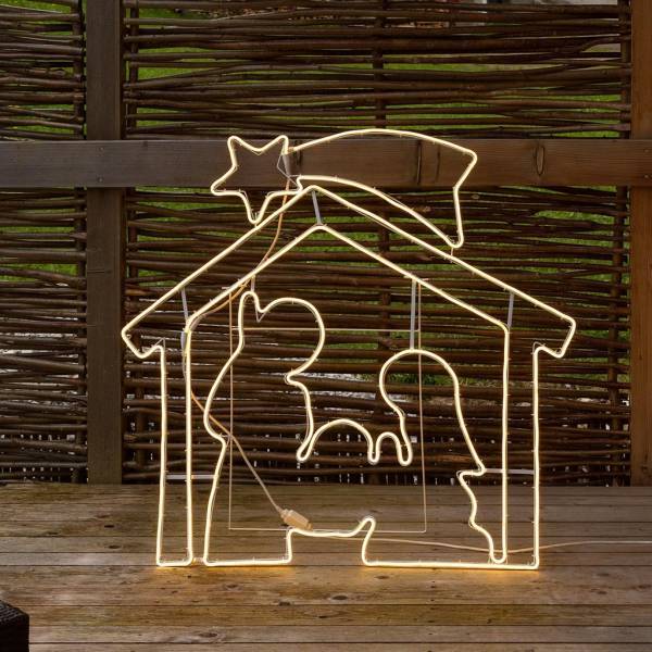 Lotti - Crèche lumineuse 3D tube néon 1320 led blanc chaud extérieur professionnel Lotti - Imagen 1