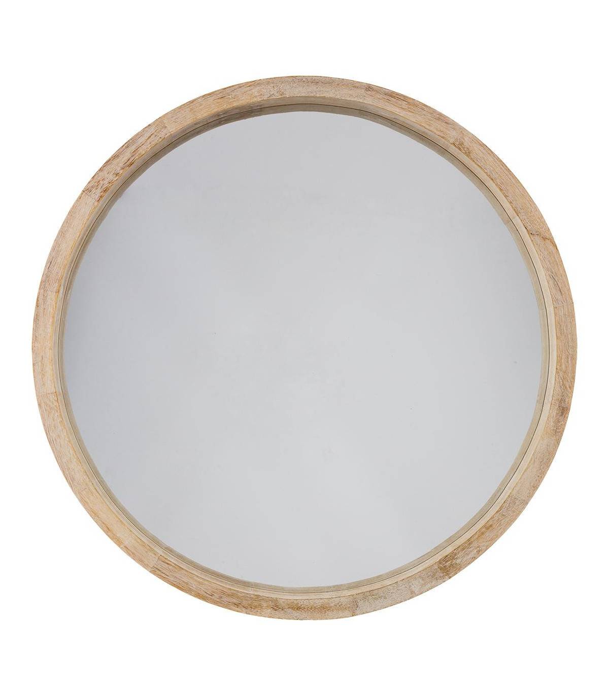 Miroir mural en Bois de Paulownia D 50 cm - Imagen 1