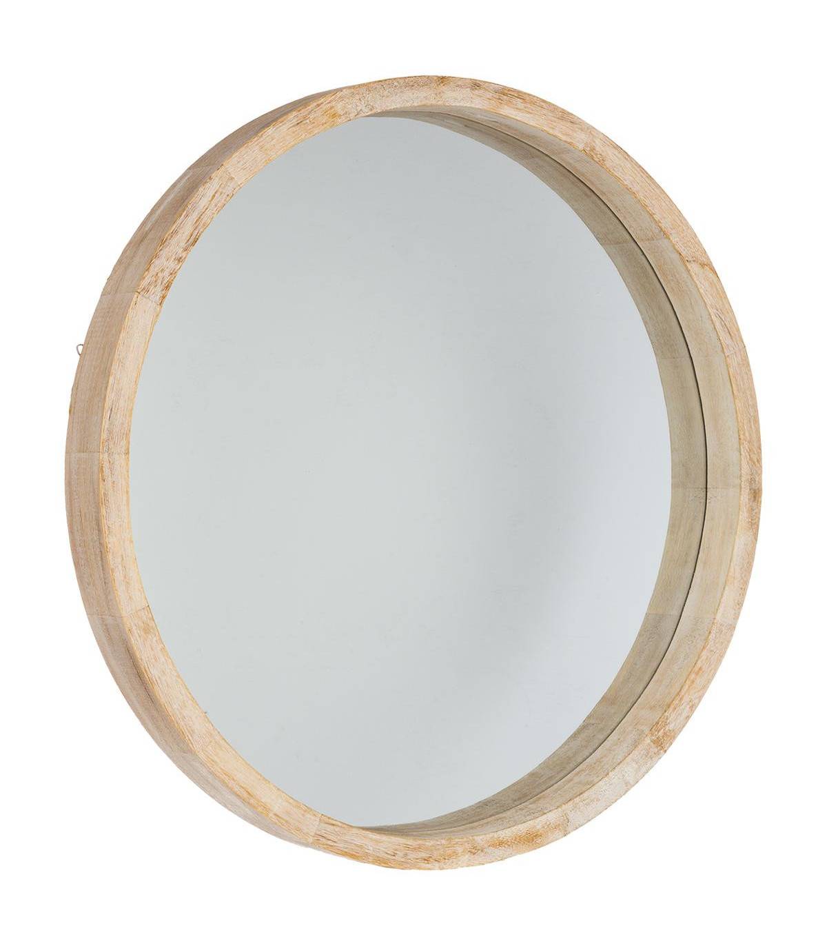Miroir mural en Bois de Paulownia D 50 cm - Imagen 2