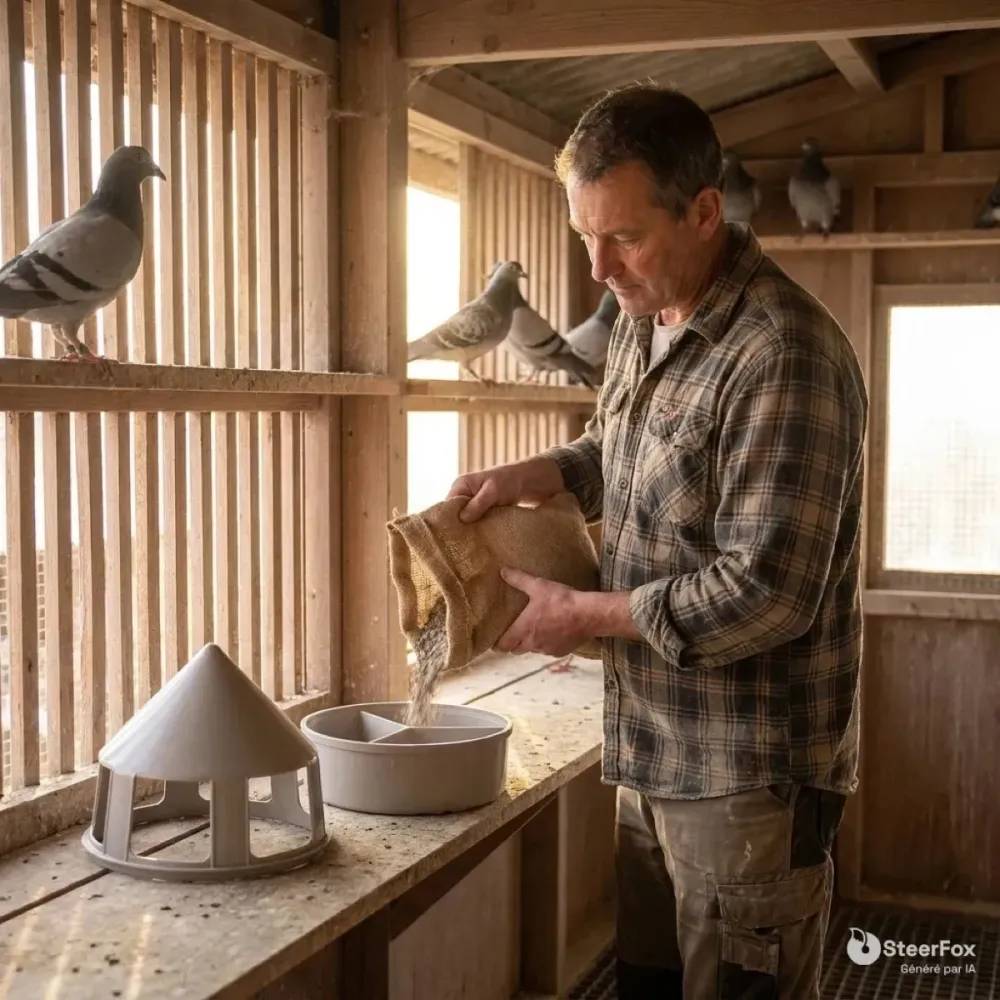 Autre - Mangeoire à grit 1,5 L pour pigeons – 3 compartiments - Image 4