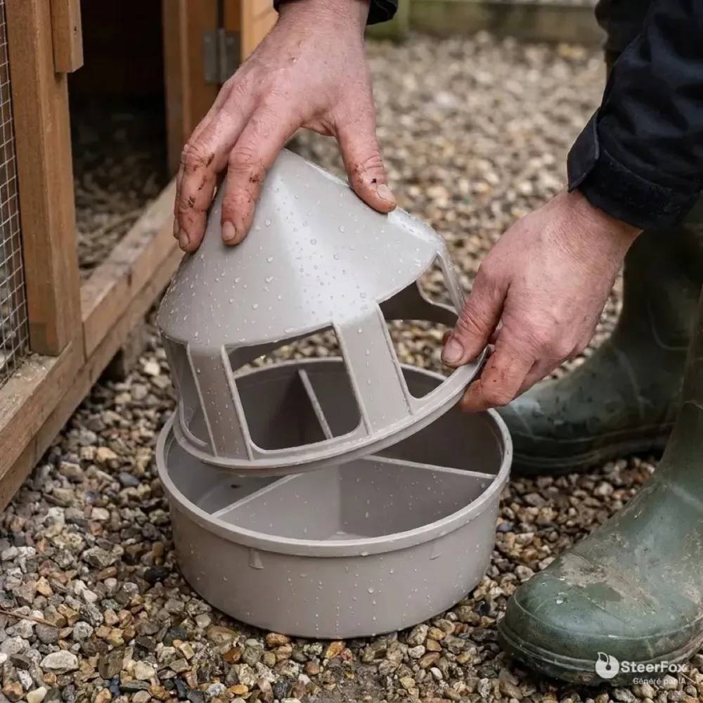 Autre - Mangeoire à grit 1,5 L pour pigeons – 3 compartiments - Image 5