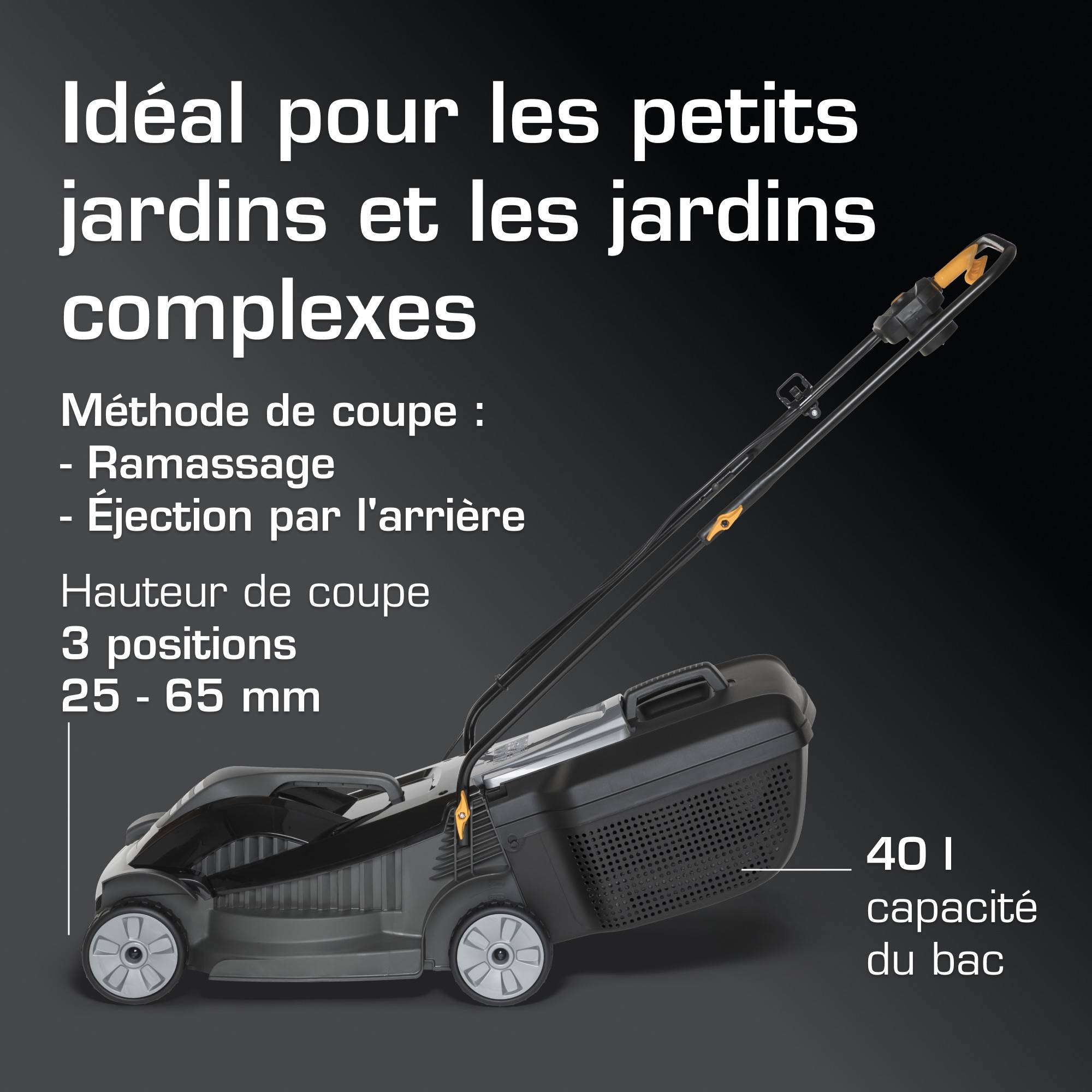 Alpina - Tondeuse BL 380 E, 38 cm, moteur 1400W, bac 40L - ALPINA - Image 3