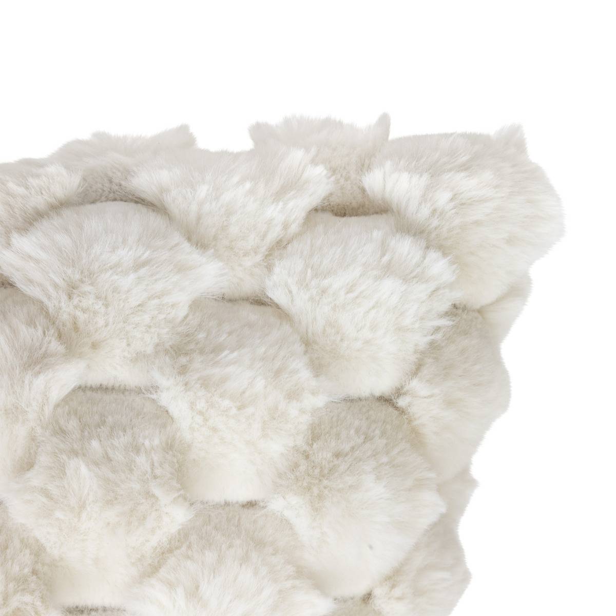 Atmosphera - Coussin fourrure Adriel beige 38x58cm - Atmosphera Créateur d'intérieur - Imagen 3