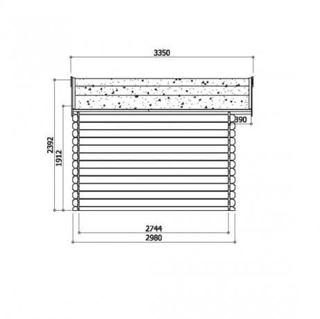 Abri de jardin Chimay en bois 9,18 m², Toiture Toit standard (roofing), Plancher Oui - Imagen 3