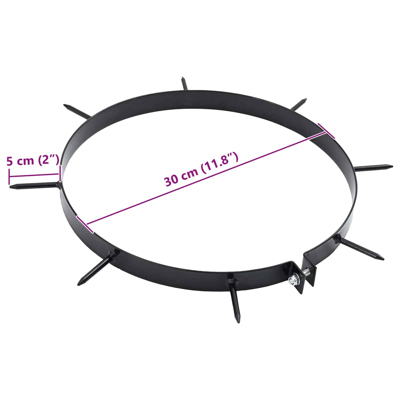 Vidaxl - Pince d'aérateur de gazon avec pointes 5 pcs Ø 30 cm Acier vidaXL 42032339 - Image 3