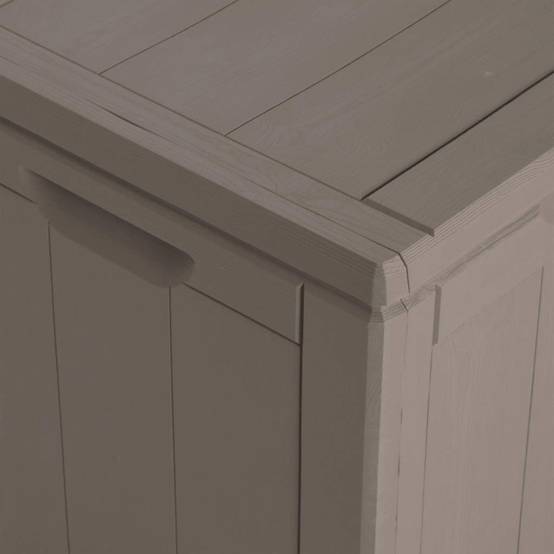Grand Coffre de Jardin 270L en Polypropylène Imitation Bois pour Terrasse Marron 118.5x44.5x51 cm – ComfortXL Outdoor Living - Image 10