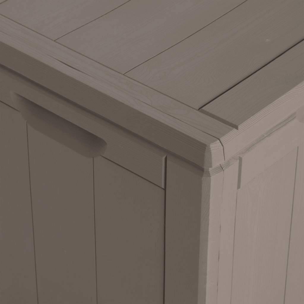 Grand Coffre de Jardin 270L en Polypropylène Imitation Bois pour Terrasse Marron 118.5x44.5x51 cm – ComfortXL Outdoor Living - Image 10