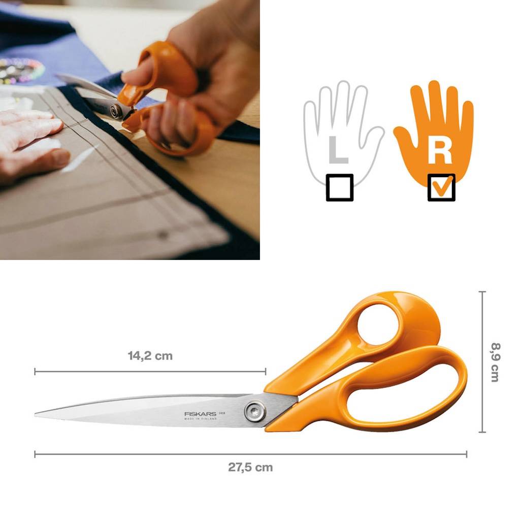 Fiskars - Ciseaux de tailleur - Classic 27 cm pour droitier - coupe tissus épais et multicouches - Image 3