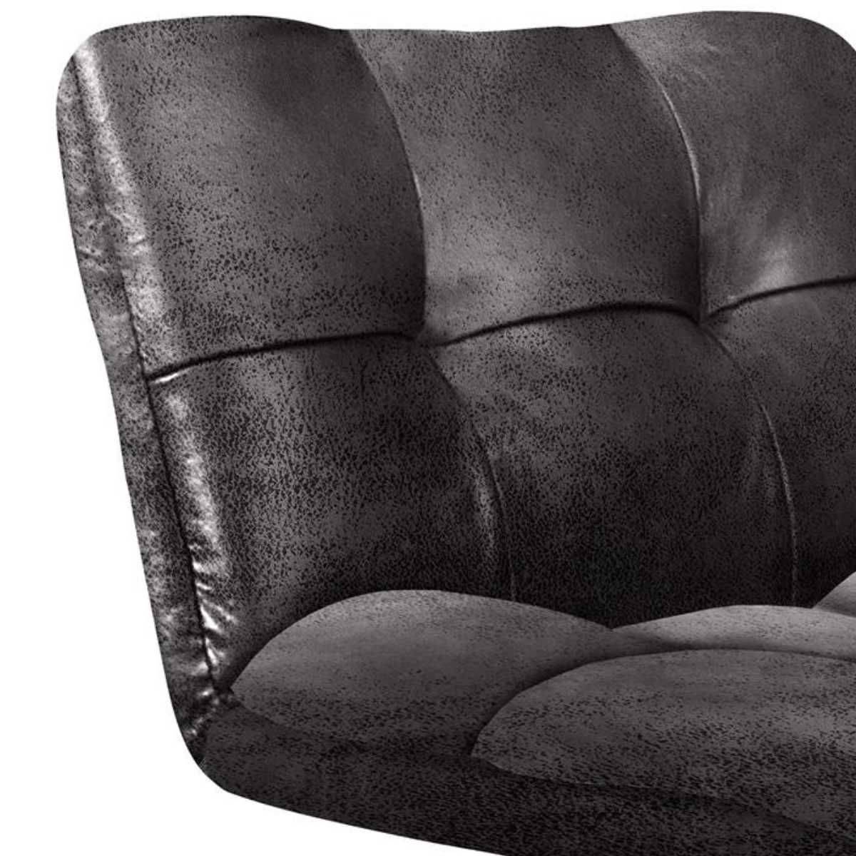 ALTOBUY - Fauteuil Pivotant Simili Cuir Noir - BULLA - Image 4