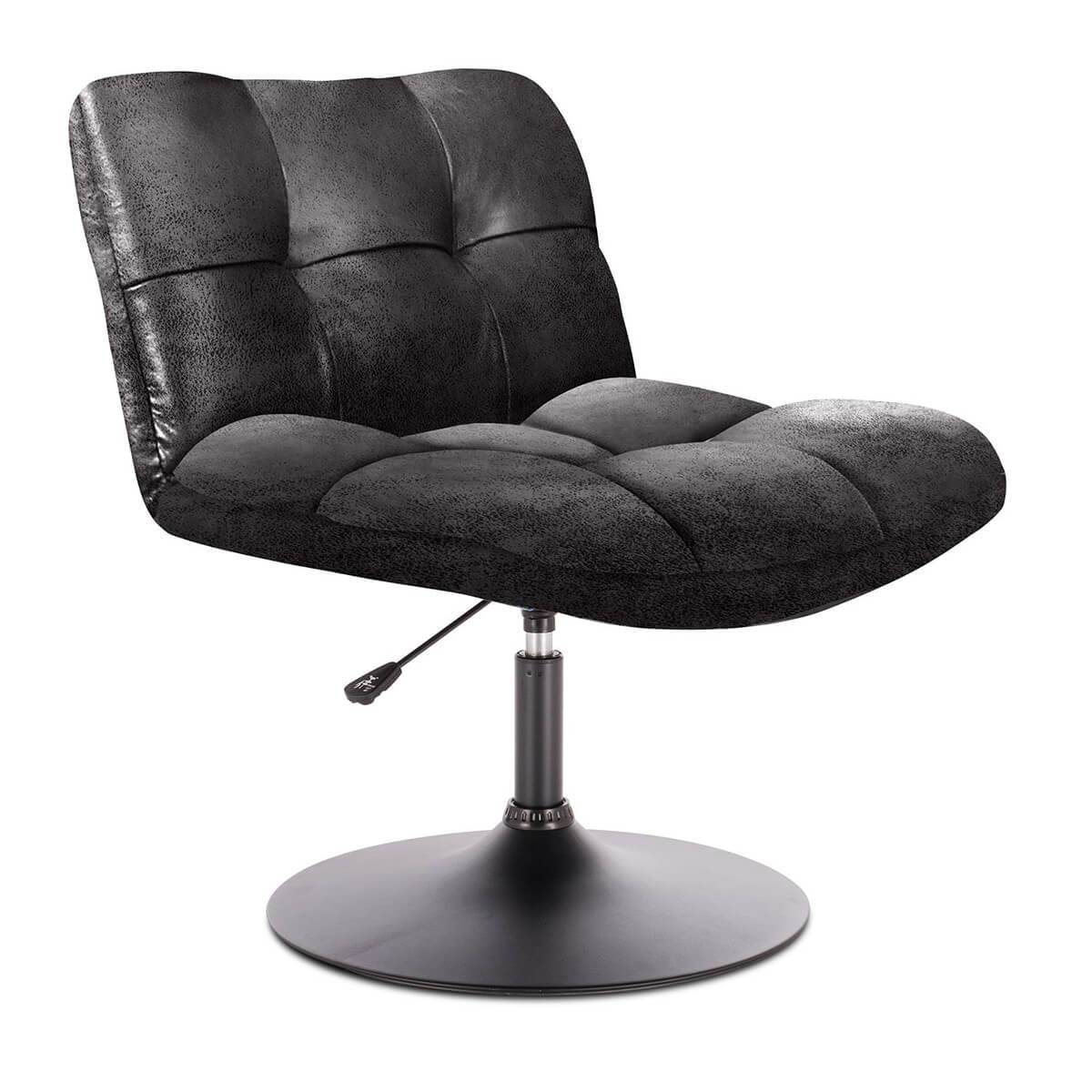 ALTOBUY - Fauteuil Pivotant Simili Cuir Noir - BULLA - Image 1