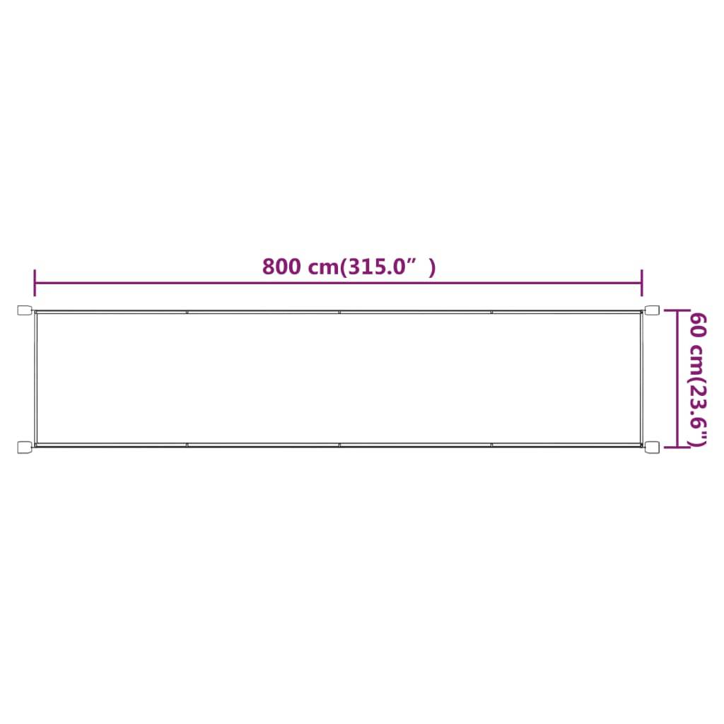 Helloshop26 - Auvent vertical 60x800 cm tissu oxford taupe - Imagen 5
