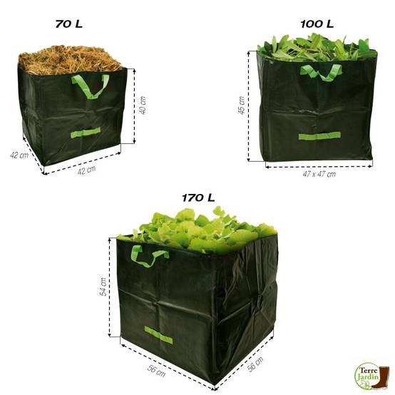 Sans Marque - Sac de jardin carré - Lot de 3 - Image 2