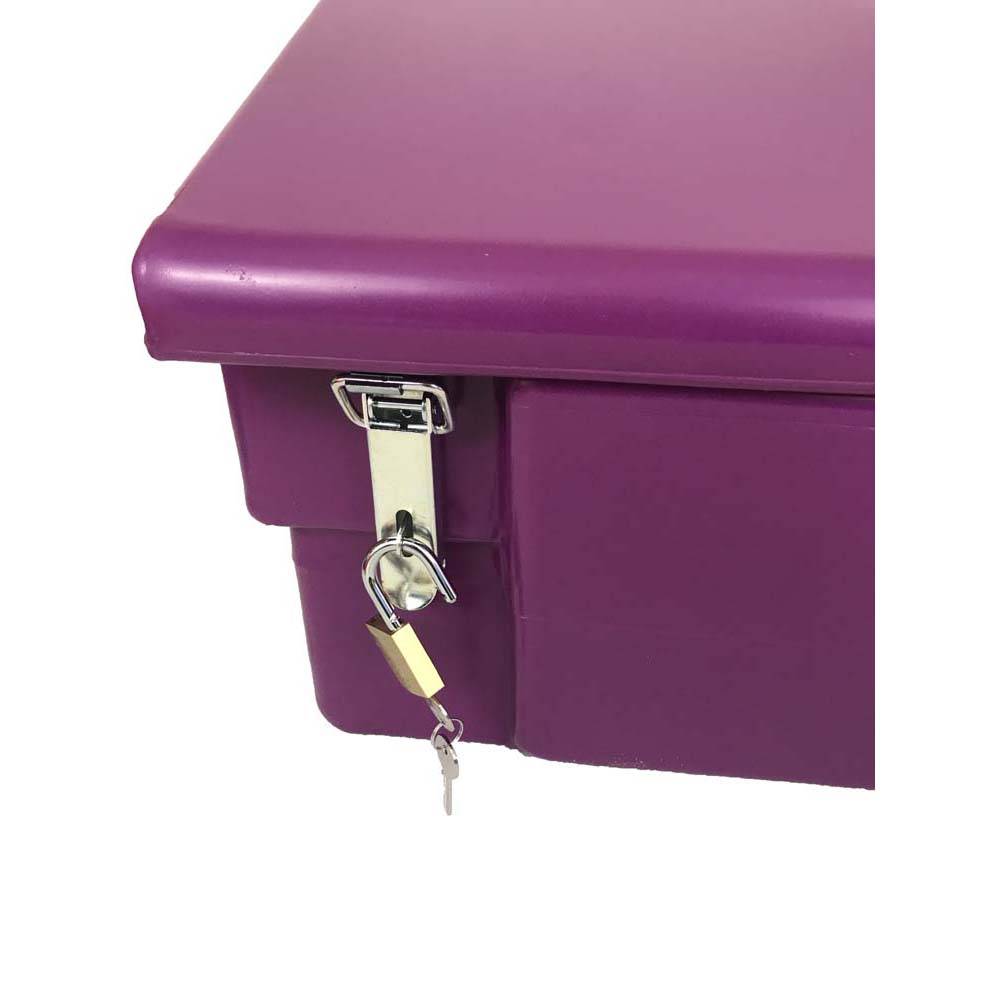 Coffre de jardin 100l avec grenouillères et cadenas- plast'up rotomoulage - Imagen 4