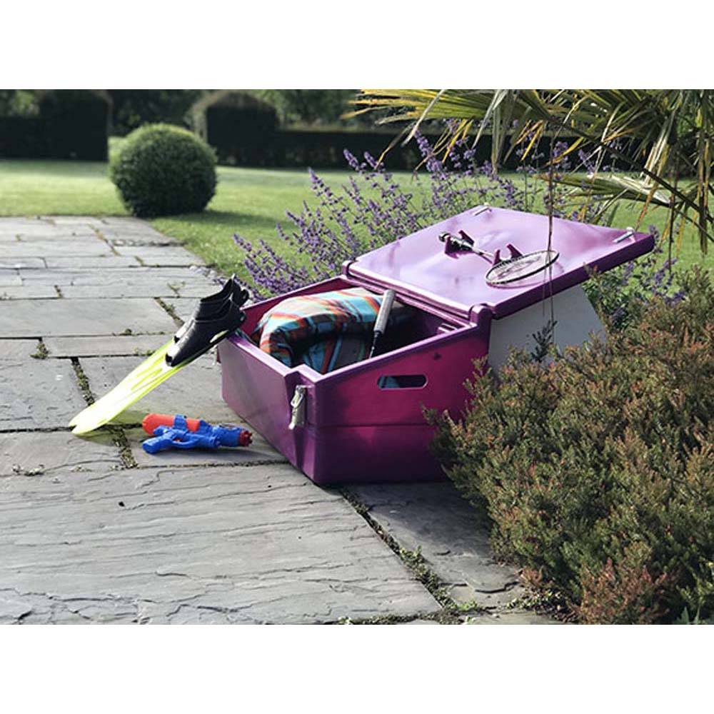 Coffre de jardin 100l avec grenouillères et cadenas- plast'up rotomoulage - Imagen 3