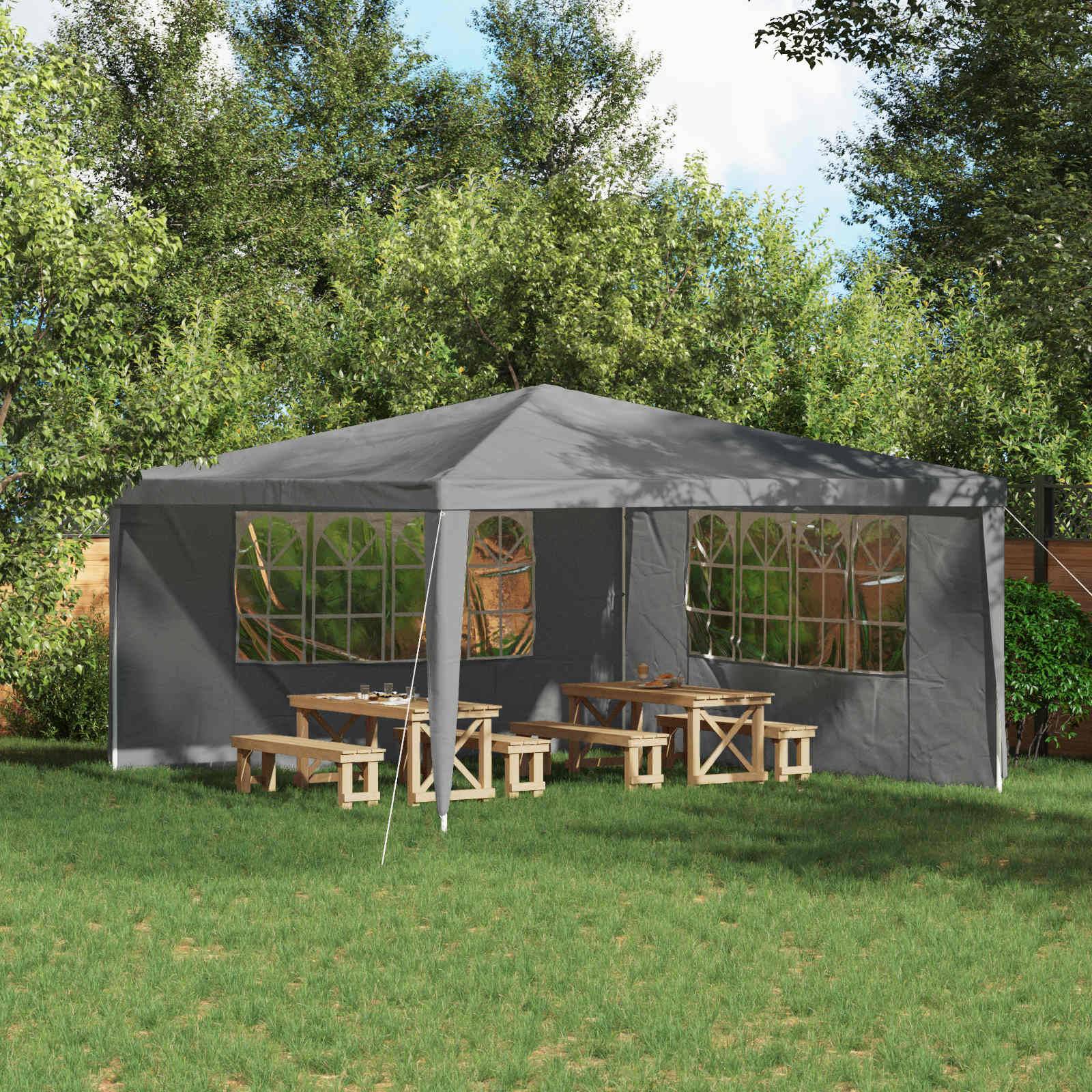 Parois de tente de fête PE gris clair 400 x 195 cm - PANGIVO - Image 1