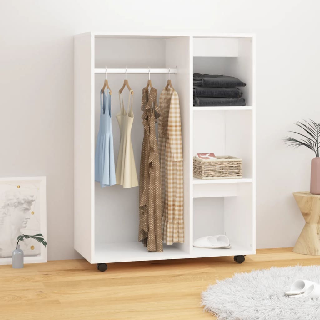 Vidaxl - Garde-robe Blanc 80x40x110 cm Bois d‚Äôingénierie - vidaXL - Imagen 2