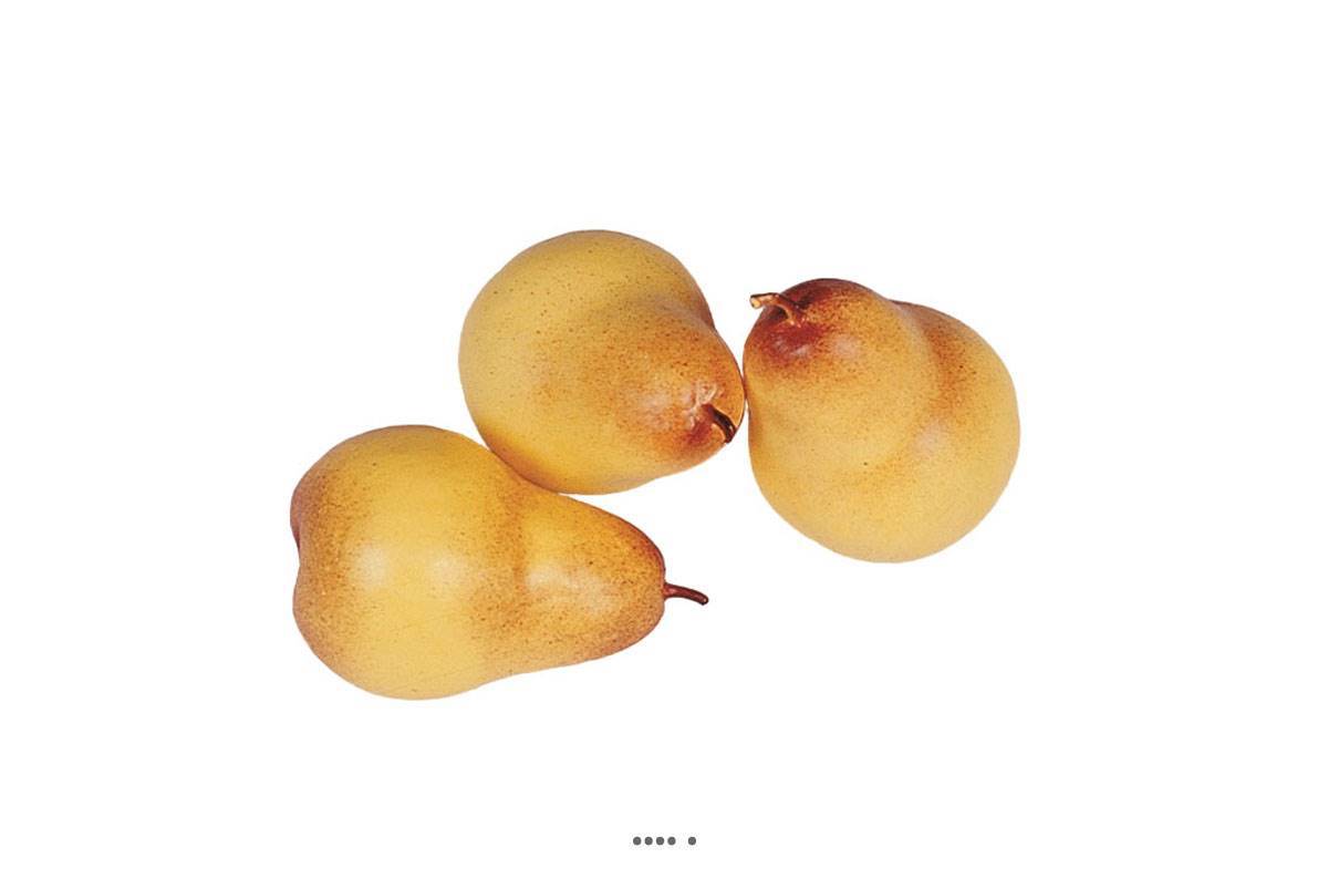 Artificielles - Poire William fruit Jaune rouge X 3 Plastique soufflé D 65x95 mm - Imagen 1