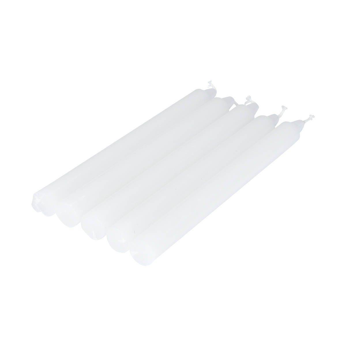 Lot de 5 Bougies Chandelier "Essentiel II" 19cm Blanc - Image 1