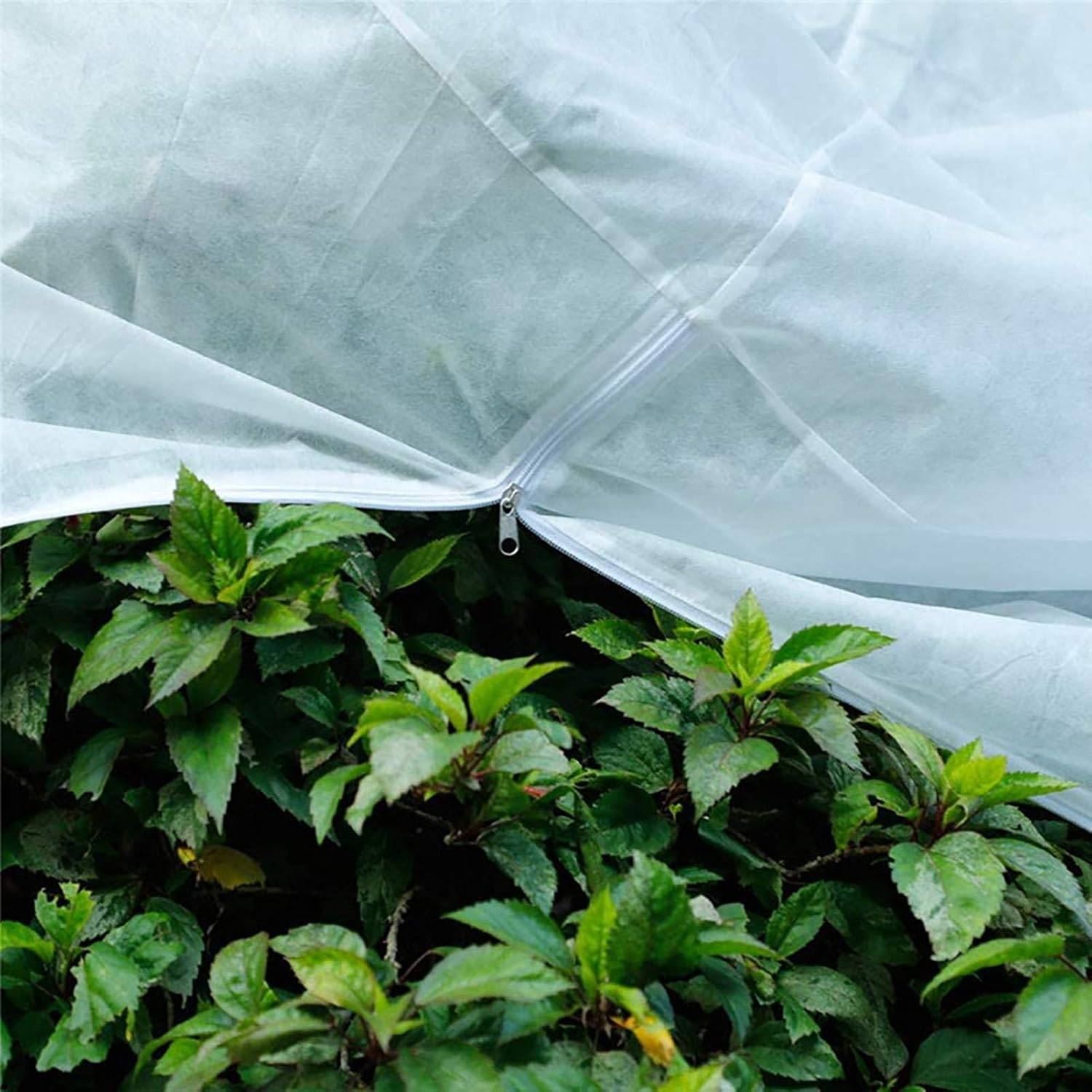 Housse de protection pour plantes, respirant, résistant aux déchirures, résistant au gel, avec cordon de serrage , 140 x 200 cm blanc-Lytech - Imagen 2