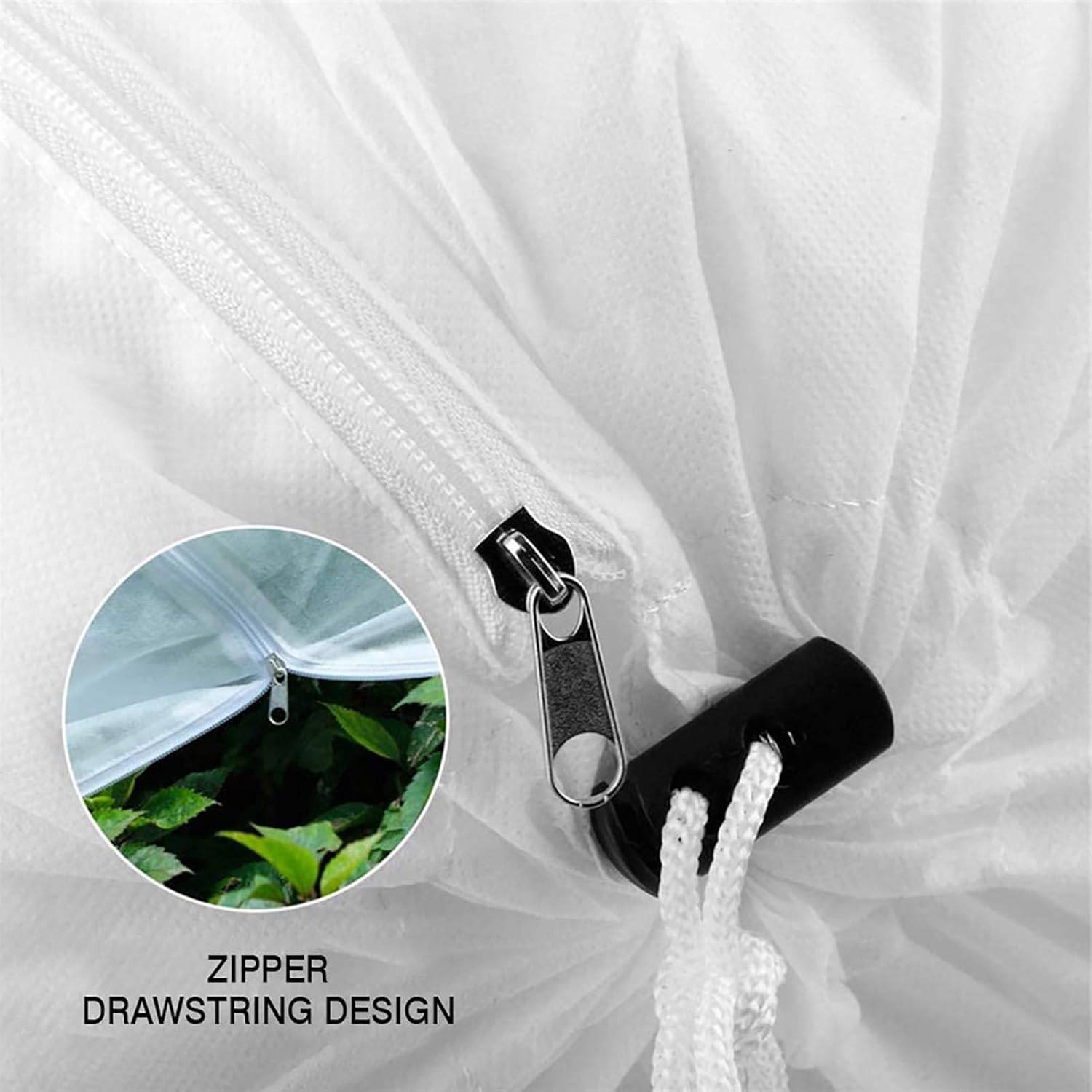 Housse de protection pour plantes, respirant, résistant aux déchirures, résistant au gel, avec cordon de serrage , 140 x 200 cm blanc-Lytech - Imagen 3