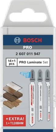 Jeu de lames de scie sauteuse PRO pour stratifié, 15 pièces - BOSCH - 2607011947 - Image 1