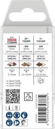 Jeu de lames de scie sauteuse PRO pour stratifié, 15 pièces - BOSCH - 2607011947 - Image 5