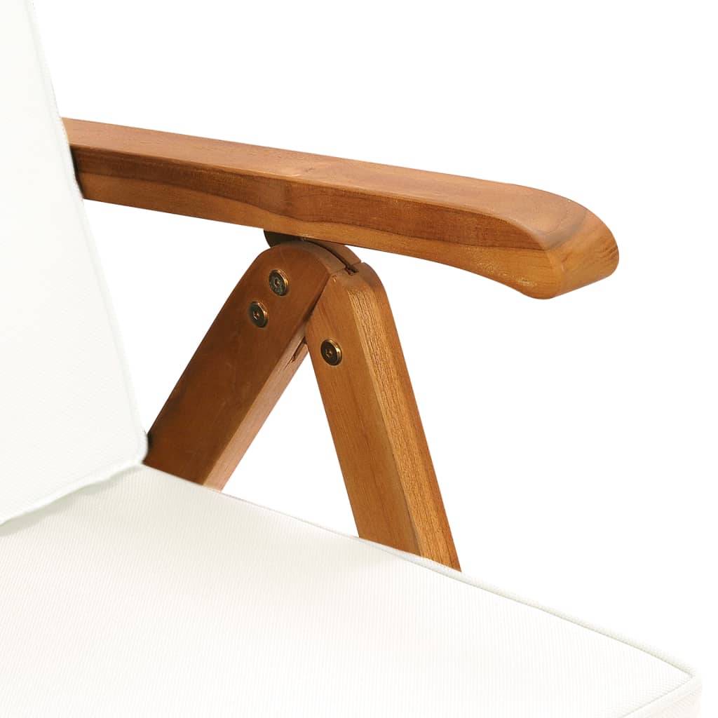 Helloshop26 - Salon de jardin meuble d'extérieur ensemble de mobilier 5 pièces avec coussins bois de teck massif - Imagen 9