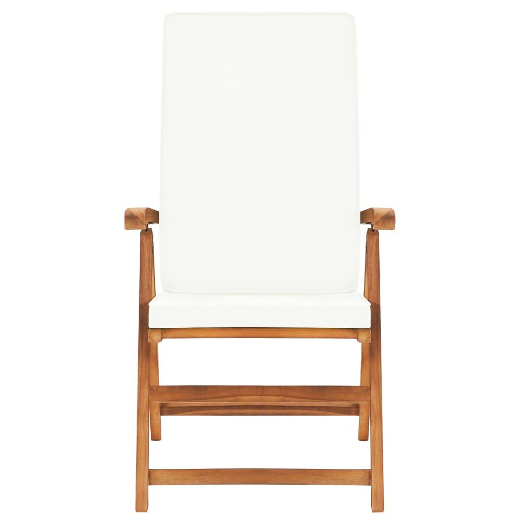 Helloshop26 - Salon de jardin meuble d'extérieur ensemble de mobilier 5 pièces avec coussins bois de teck massif - Imagen 7