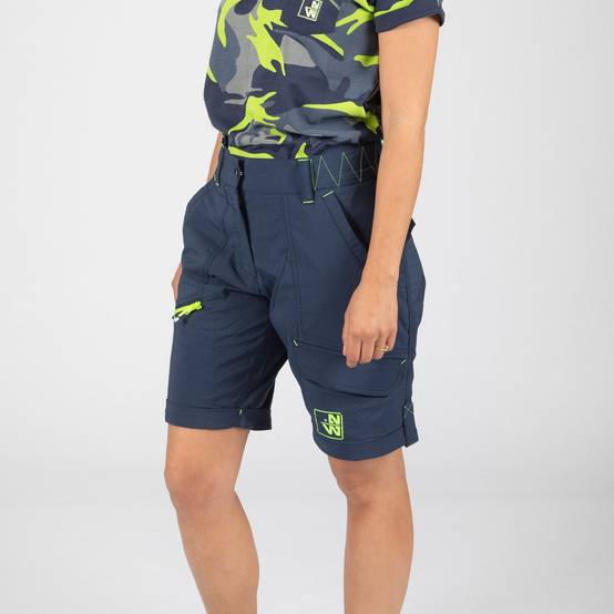 taille fr 38 - eu 36 - uk 10 - sharon - bermuda de travail - 1270 marine , jaune fluo - Image 1