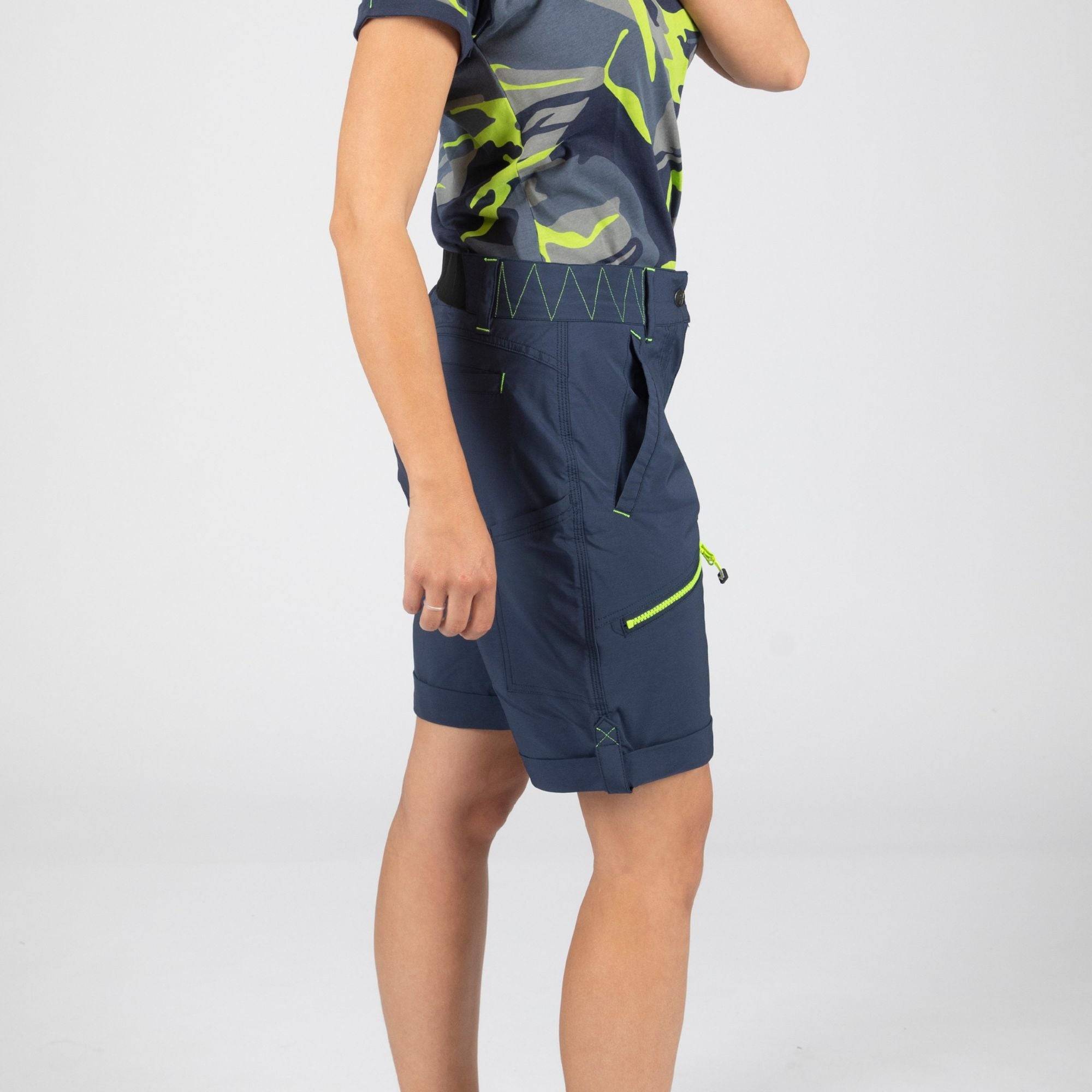 taille fr 38 - eu 36 - uk 10 - sharon - bermuda de travail - 1270 marine , jaune fluo - Image 4